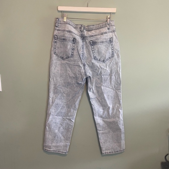 Diane‎ Gilman Womens Elastic Waist Straight Leg Stretch Casual Jeans Blue Medium - Picture 9 of 12